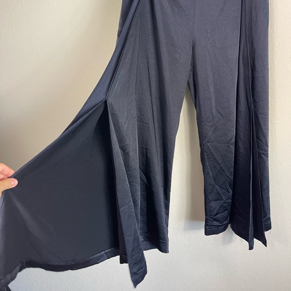 Paper London Lex Wide Leg Trouser Pants in Navy Size 14 - Picture 3 of 11